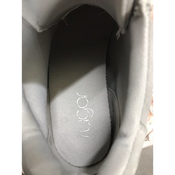 Sugar Glitz Grey Micro Hidden Wedge Sneakers, Size 7 - Picture 7 of 7